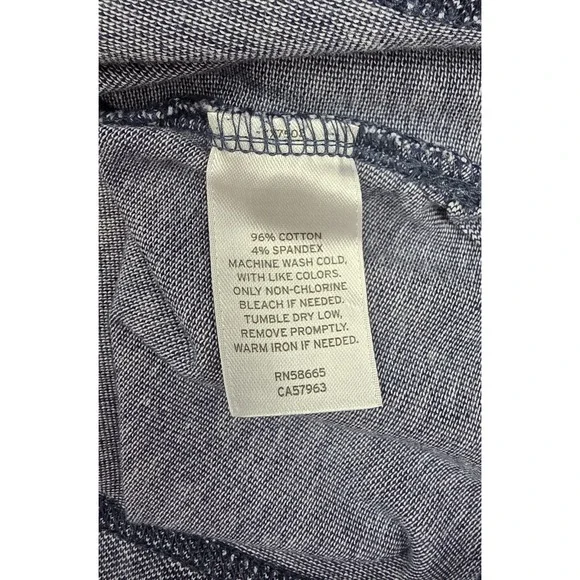 Nordstrom Mens Shop Blue Heather 1/4 Button‎ Short Sleeve Polo Men's Size XL - Picture 5 of 5